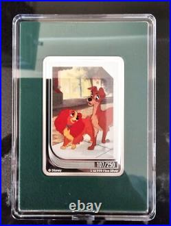 Lady & The Tramp #107/250 Agoro Disney Trading Coins Emerald Mint 2024