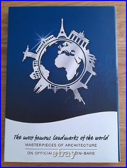 Landmarks Of The World Solid. 999 Pure Silver 1/2 Dollar Coin- Bars Full Set