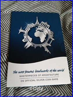 Landmarks Of The World Solid. 999 Pure Silver Half Dollar Coin- Bars Full Set