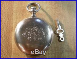 Large 1870 Waltham Appleton Tracy & Co. Solid Silver Keywind Hunter Pocket Watch