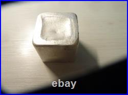 Large Hand Poured Cube silver bar 19.55 Troy Oz, Rare Brand Super Nice Large Hand Poured Cube silver bar 19.55 Troy Oz, Rare Brand Super Nice