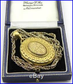 Large Victorian Gold Plated Solid Silver Locket, Birmingham 1881
