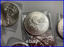 Lot 10 x 1oz Silver American Eagle Dollar. 999 Coins 1 oz Solid Silver