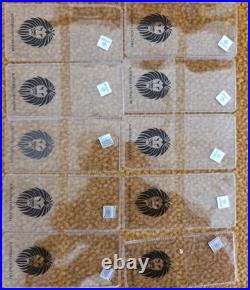 Lot Of 10 Geiger Edelmetalle Silver Bars Original 1 gram. 999 Plastic Flips