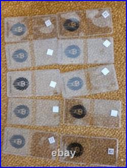 Lot Of 10 Geiger Edelmetalle Silver Bars Original 1 gram. 999 Plastic Flips