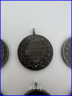 Lot Of 13 Antique 1890s Solid Silver Sports Metals 7.7 Oz Marks Athletic Assn