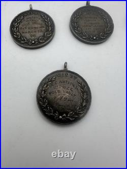 Lot Of 13 Antique 1890s Solid Silver Sports Metals 7.7 Oz Marks Athletic Assn Lot Of 13 Antique 1890s Solid Silver Sports Metals 7.7 Oz Marks Athletic Assn