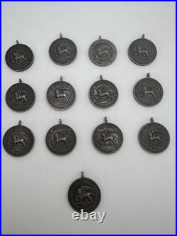 Lot Of 13 Antique 1890s Solid Silver Sports Metals 7.7 Oz Marks Athletic Assn Lot Of 13 Antique 1890s Solid Silver Sports Metals 7.7 Oz Marks Athletic Assn