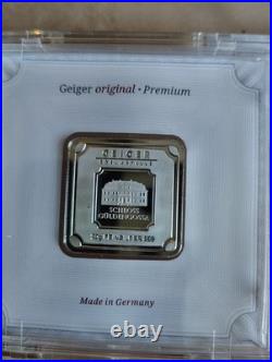 Lot Of 3x Geiger 20 Gram 999 Silver Bars In Capsules / Assay Schloss Guldengassa