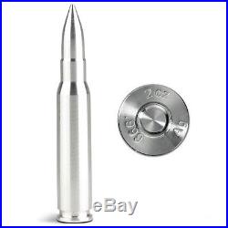 Lot Of 5 2 Troy oz. 308 Caliber Solid Silver Bullet Bullion. 999 Pure