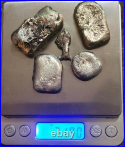 Lot Of Melted Silver Scrap, Was All 925, See Details 7.190 OZ Total 203.25g