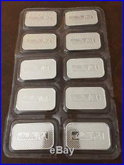 Lot of 10- 1 Troy ounce Signature Silvertowne. 999 Fine Solid Silver Bars