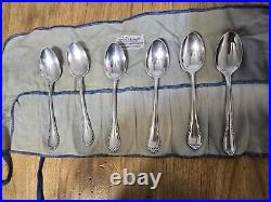 Lunt Modern Victorian Sterling Silver Bullion Spoons Teaspoons 5.75 Set Of 6
