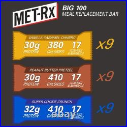 MET-Rx Big 100 Colossal Protein Bars Meal Replacement Variety Pack 3.52oz