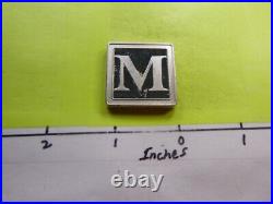 M Alphabet Letter Square Ciena Silver 2005 Square Super Rare 999 Silver Bar 3m5b