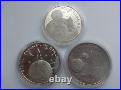 Manned space flight commemorative solid silver medal coins