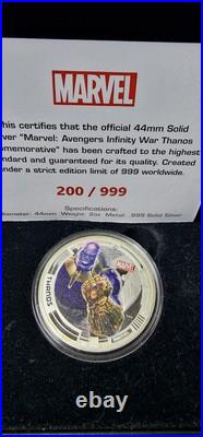 Marvel Infinity War 2oz Solid Silver Coin
