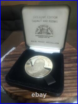 Medal Winston Churchill solid proof commemorative The Tower Mint with special ca