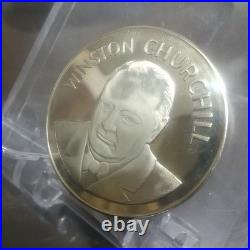 Medal Winston Churchill solid proof commemorative The Tower Mint with special ca