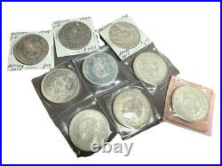 Mexico 5 Pesos Cinco 900 Silver Solid Mexican Coin Cuauhtemoc Lot Of 9 Bullion