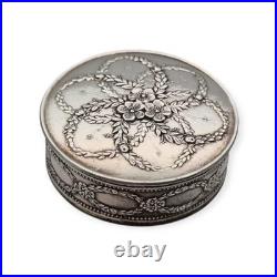 Minerva 950 Hénin & Cie Solid Silver French Case, Floral Embossed Engraving Minerva 950 Hénin & Cie Solid Silver French Case, Floral Embossed Engraving