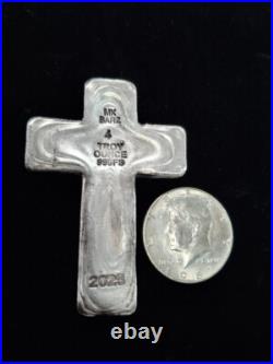 Mk Barz 4 Tr oz silver cross. 999 FS