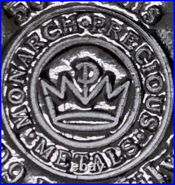 Monarch Precious Metals 50 Gram (1.76 Troy Oz) Silver Square. 999 Fine Silver