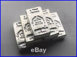 Monarch Precious Metals 5 Oz 999 Solid Silver Cast Pour Bullion Bars X 10 = 50oz
