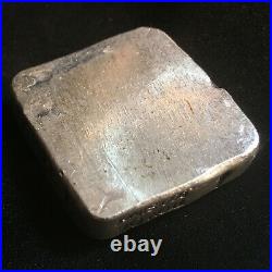 Mutiny Metals Poured 4 Oz Silver Bar 9 of 20 Limited Pirate Chunky Square Pour