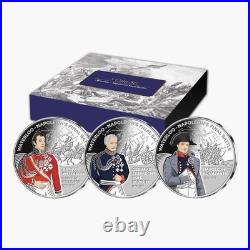 Napoleons Final Battle Solid Pure Silver 3 Coin Set VERY LOW MINTAGE & RARE