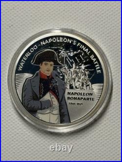 Napoleons Final Battle Solid Pure Silver 3 Coin Set VERY LOW MINTAGE & RARE