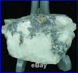 Natural Silber-Stufe on Calcite over 70 Gram Solid, Nugget, Present 70