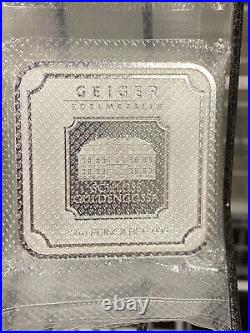 New Factory Sealed Geiger Edelmetalle 10 ounce. 999 silver bullion Square