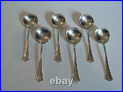 Nice Set/6 Wallace Washington Sterling Silver Bullion Soup Spoons