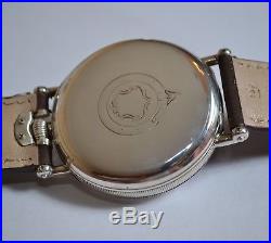 Nice huge military WW1 antique trench men's Rolex wristwatch solid silver