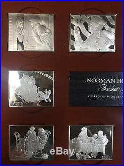 Norman Rockwell's Fondest Memories First Edition Proof Set/Solid Sterling Silver