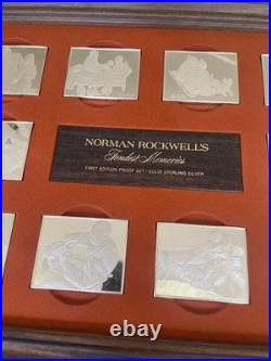 Norman Rockwell's Fondest Memories First Edition Proof Set/Solid Sterling Silver