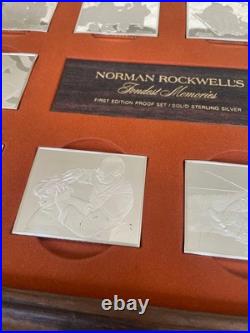 Norman Rockwell's Fondest Memories First Edition Proof Set/Solid Sterling Silver