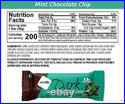 NuGo Dark Mint Chocolate Chip, 13g Protein Bar Vegan, GF, Non-GMO Kosher