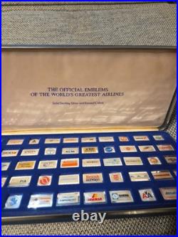 Official Emblems of the World's Greatest Airlines Solid Sterling Silver & Enamel