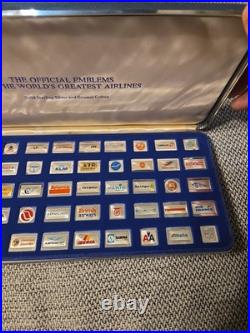 Official Emblems of the World's Greatest Airlines Solid Sterling Silver & Enamel