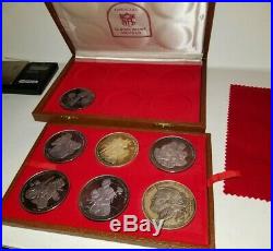 Official NFL Super Bowl Solid Silver Medals In Original Case Rounds Medallions