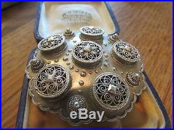 Outstanding Antique Norway Large Solid Silver Detailed Engraved Brooch, 830s