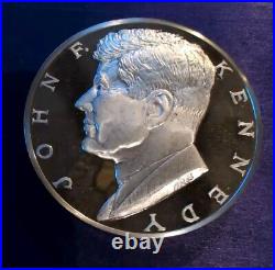 Over Half Pound Solid Sterling Silver Jfk Memorial Proof Medallion, Beautiful Over Half Pound Solid Sterling Silver Jfk Memorial Proof Medallion, Beautiful
