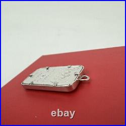 PAMP SUISSE Half Ounce 1/2oz. 999 Fine Silver Bar Lady Fortuna Pendant RARE