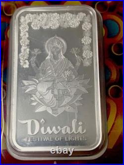 PAMP Suisse DIWALDI Festival Of Lights 1oz. 999 Fine Silver Bar-only 4,000 Made