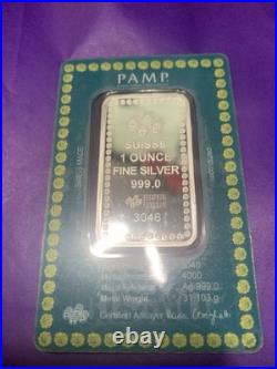 PAMP Suisse DIWALDI Festival Of Lights 1oz. 999 Fine Silver Bar-only 4,000 Made