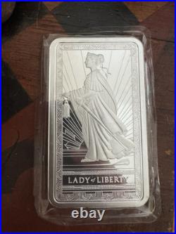 PAMP Suisse Swiss 10oz. 999 Fine Silver Bar Lady of Liberty Bullion Sealed