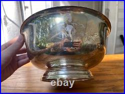 PERFECT Alvin Sterling Silver Paul Revere Large 9 Inch Footed Bowl Heavy Bullion