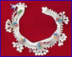 PURE SOLID SILVER ONE OF A KIND BEAUTIFUL BRIDAL BOLLYWOOD Anklet Jhanjar, Payal